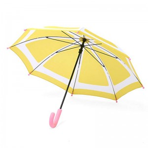 21inches Orange Fruit Umbrella Süßes Muster Kleiner Regenschirm Benutzerdefinierter Druck Straight Umbrella
