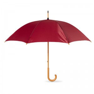 Fantastische Großhandel Qualität 23 Zoll 8K Holzgriff Haken Regenschirm