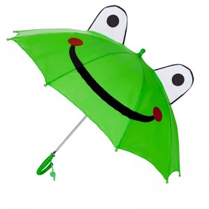 2019 Großhandel kinder sonnenschirm frosch regenschirm kind benutzerdefinierte regen gerade regenschirm