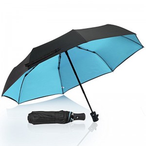 Black Coating Anti-UV-Regenschirm 3 Automatischer Regenschirm zum Falten