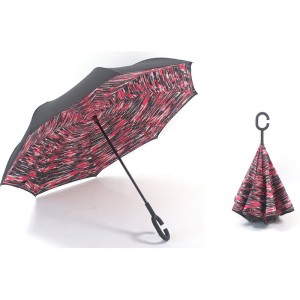 Blumenregenschirm mit Logo rückseitiger Regenschirm Manuelle Öffnungsfunktion