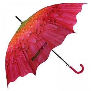 Gerader Regenschirm des automatischen Blumenregenschirmes mit Gewohnheit