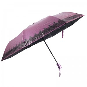 Rosa UV-Farbmaterial mit aufgedrucktem 3-fach Regenschirm