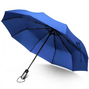 10 Rippen 3-fach automatischer Regenschirm mit offenem und geschlossenem Regenschirm mit individuellem Druck