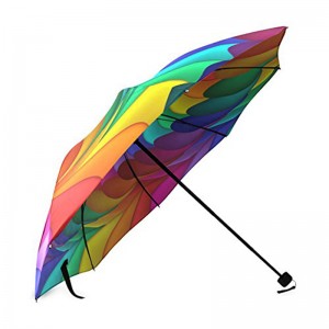 Bunter Druckentwurfshandbuch offenes Marketing 3 falten Regenschirm