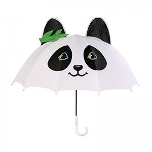 17-Zoll-Safe Pongee Stoff Auto öffnen kleine Kinder günstigen Panda Geschenk Regenschirm leicht zu tragen