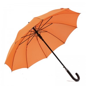 23-Zoll-Marketing-Verkauf benutzerdefinierte einfarbig gerader Regenschirm mit Kunststoff-Griff