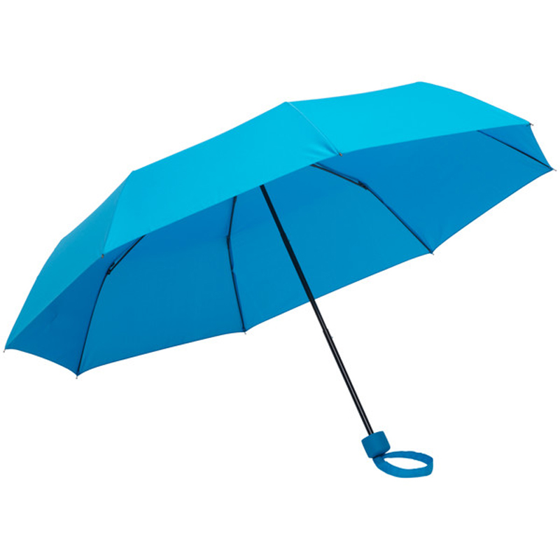 Chinesischer Lieferant farbenreicher kundenspezifischer pongee Stoffmetallrahmenhandbuch offener 3 fordable Regenschirm